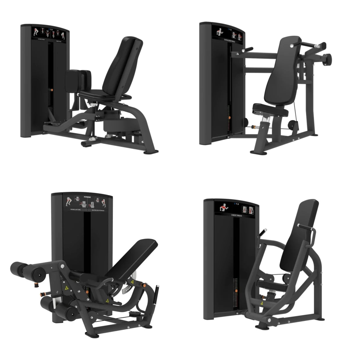 Body Building Strength Training Pin Loaded Seated Leg Extension & Prone Leg Curl Exercise Equipment